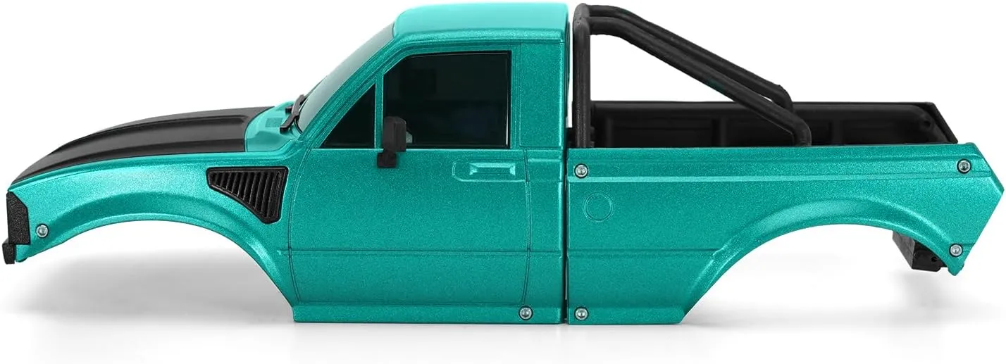 INJORA IR60-24 Pickup Hard Body Shell with Bed Rack for 1/24 RC Crawler Axial SCX24 C10 Bronco Wrangler Base Camp (Green)