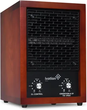 Ivation 5-in-1 HEPA Air Purifier & Ozone Generator, Ionizer & Deodorizer for Up to 3,700 Sq/Ft – Included HEPA, Carbon and Photocatalytic Filters, with UV Light and Negative Ion Generator