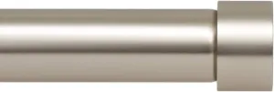 Ivilon Drapery Window Curtain Rod - End Cap Style Design 1 Inch Pole. 28 to 48 Inch Color Satin Nickel