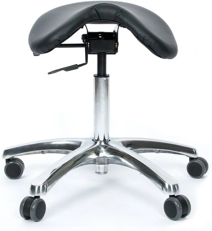 Jobri BetterPosture Saddle Chair –Multifunctional Ergonomic Back Posture Stool with Tilting Seat – Reduce Pressure on Lower Back and Improve Posture While Sitting