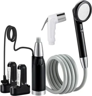 KEDSUM Portable Camp Shower, Camp Shower Head with Two Rechargeable Batteries, Portable Outdoor Shower for Camping, Hiking, Traveling JP-2040