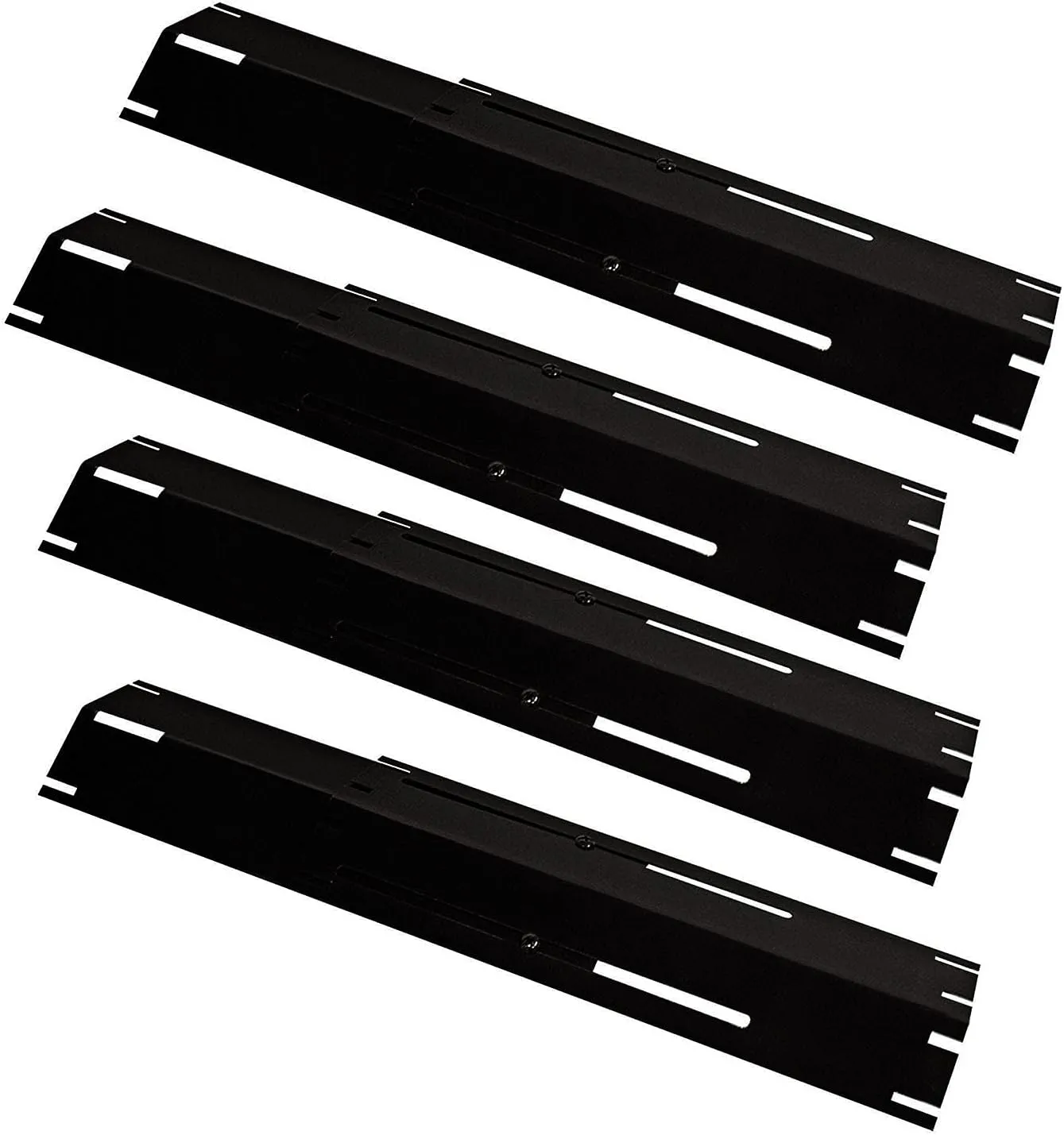 KEESHA Universal Heat Plates Tent Shield Grill Parts Porcelain Steel Adjustable Burner Cover Flame Tamer for Nexgrill Parts Charbroil and Other Barbecue Gas Grill