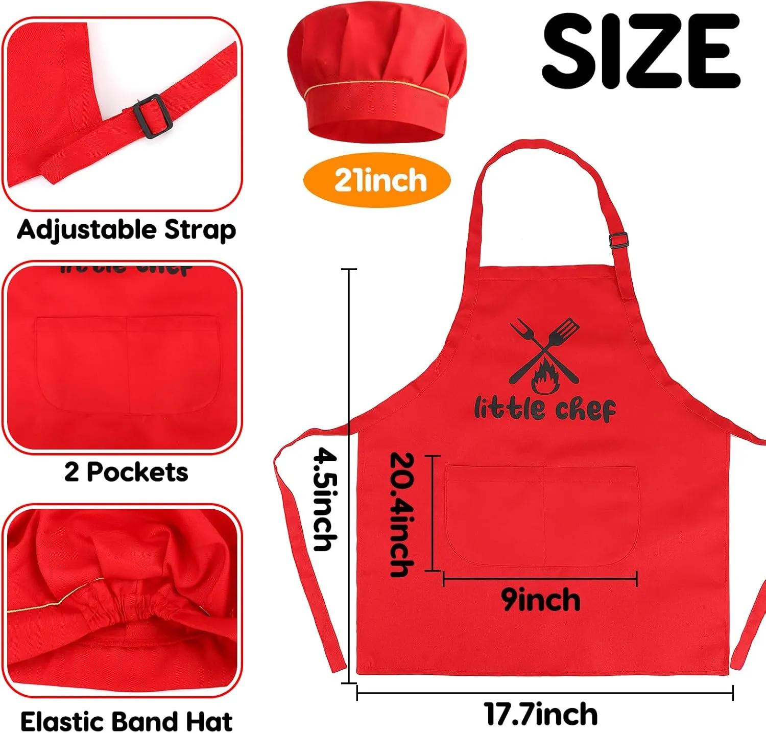 Kids Grill Playset Kitchen Toys with Apron Hat for Cooking Food Smoke Light Outdoor Pretend Play Accessories 3-5 4-8 BBQ Outside Camping Barbecue Toddler Boy Toy 3 4 5 6 Year Old Birthday Gift