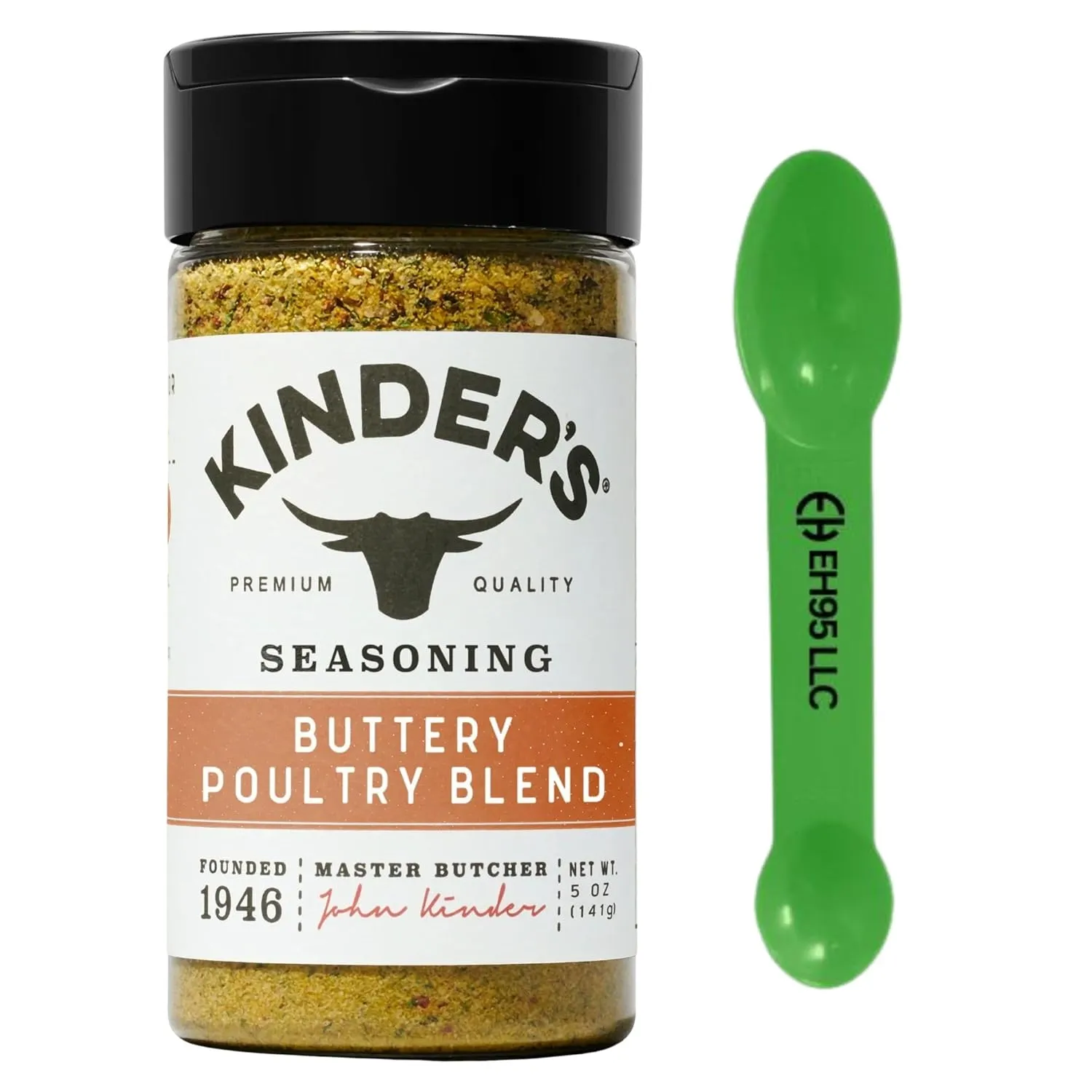 Kinders Seasoning Buttery Poultry Blend and Rub 5 oz - (Pack of 1) 2 in 1 Measuring Spoon Included
