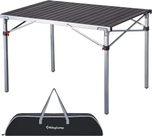KingCamp Aluminum Folding Camp Table - Lightweight, Portable, Roll Up for Outdoor Camping, Picnic, Barbecue