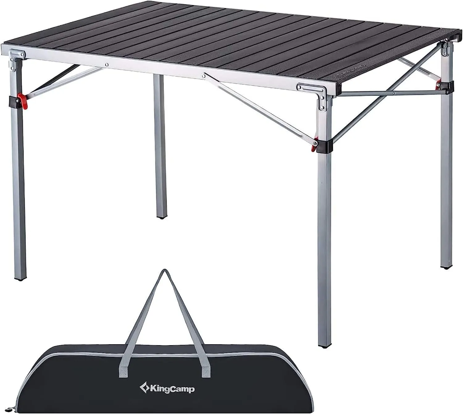 KingCamp Aluminum Folding Camp Table - Lightweight, Portable, Roll Up for Outdoor Camping, Picnic, Barbecue