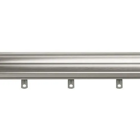 Kirsch Designer Metals 1 3/8 Inch Diameter Fluted Traverse Curtain Rod Set with Plain Slides, 120 - 180 Inches