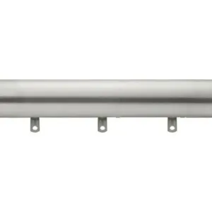 Kirsch Designer Metals 1 3/8 Inch Diameter Smooth Traverse Curtain Rod set with Plain Slides, 38 - 66 Inches