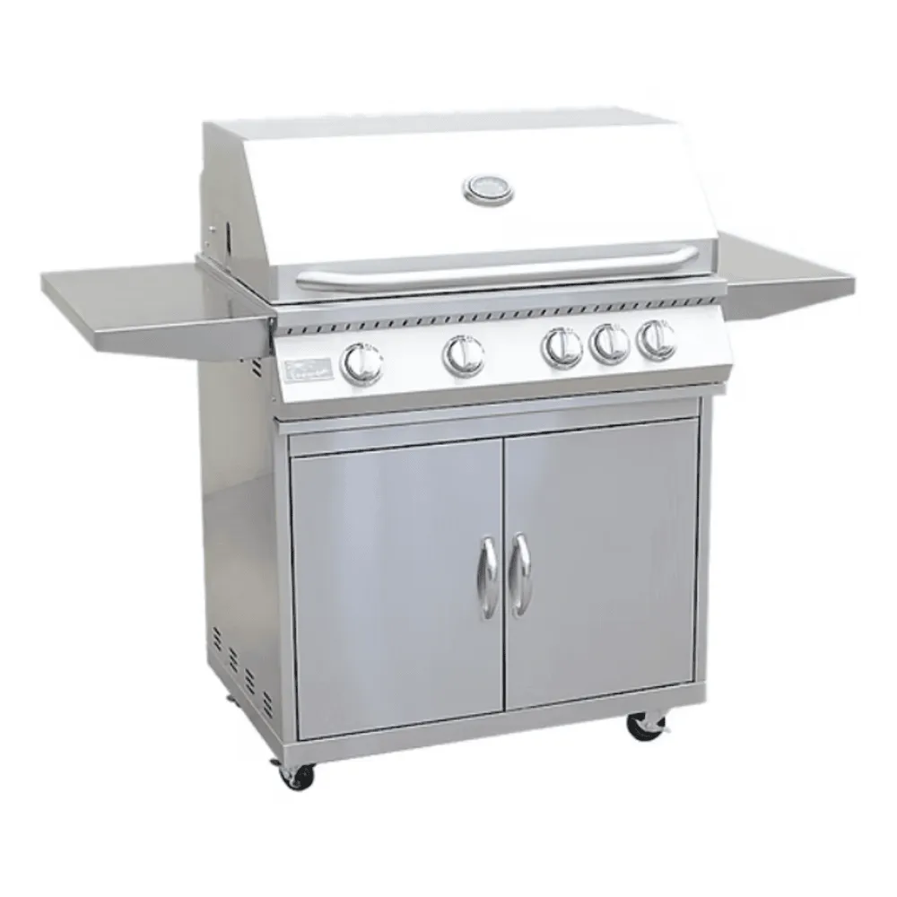 Kokomo Grills 32 Inch 4 Burner Cart Model BBQ Grill with Locking Casters