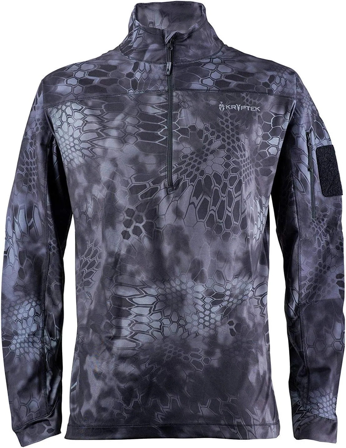 Kryptek Men's Valhalla 2 Long Sleeve Half Zip, Lightweight Camo Hunting Shirt