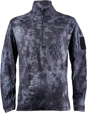 Kryptek Men's Valhalla 2 Long Sleeve Half Zip, Lightweight Camo Hunting Shirt