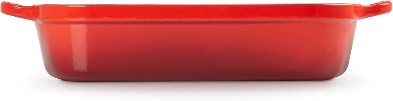 Le Creuset Enameled Cast Iron Signature Rectangular Roaster, 5.25 qt. (11.7" x 16.8") , Cerise