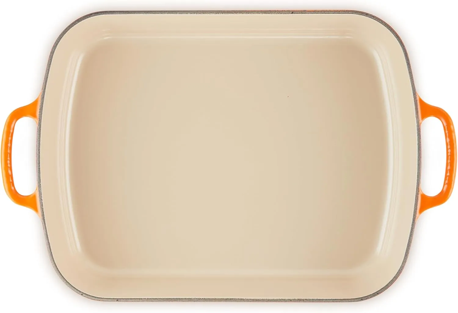 Le Creuset Enameled Cast Iron Signature Rectangular Roaster, 5.25 qt. (11.7" x 16.8") , Flame