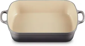 Le Creuset Enameled Cast Iron Signature Rectangular Roaster, 5.25 qt. (11.7" x 16.8") , Oyster