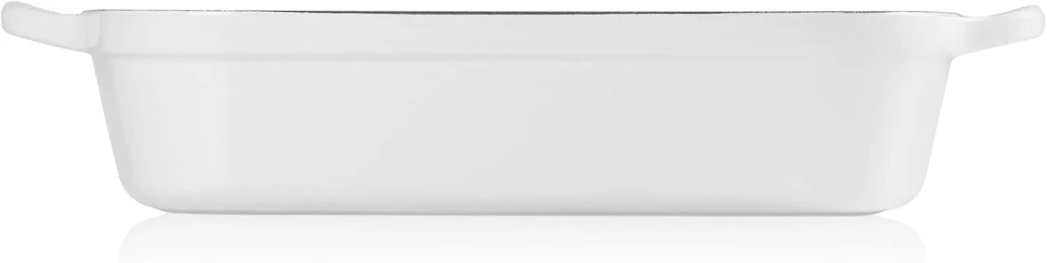 Le Creuset Enameled Cast Iron Signature Rectangular Roaster, 5.25 qt. (11.7" x 16.8") , White