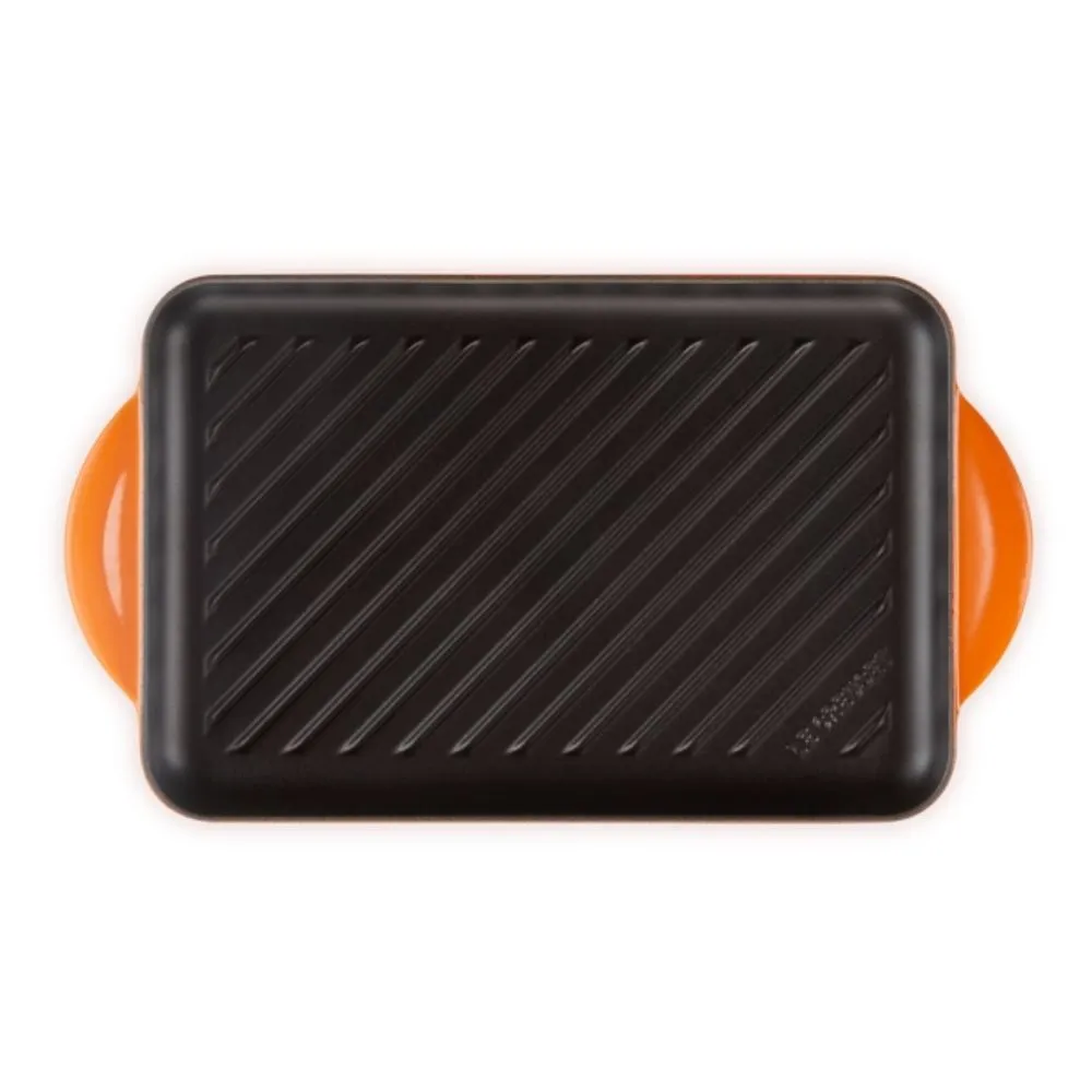 Le Creuset Tradition cast iron rectangular grill 32x22 cm.