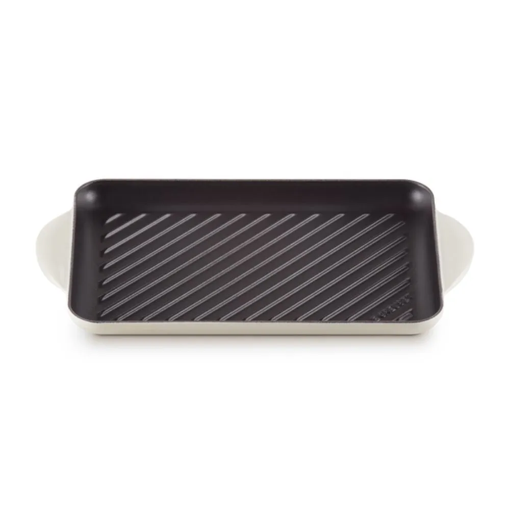 Le Creuset Tradition cast iron rectangular grill 32x22 cm.