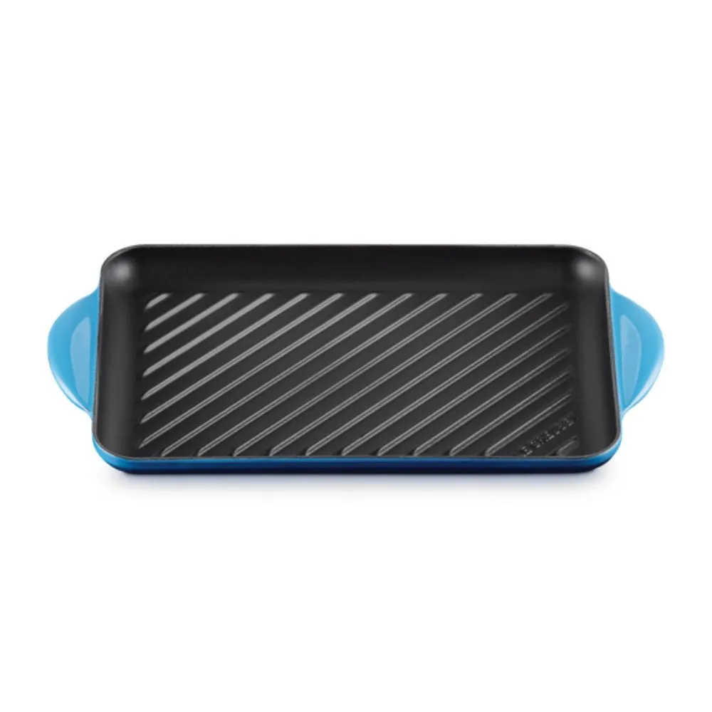 Le Creuset Tradition cast iron rectangular grill 32x22 cm.