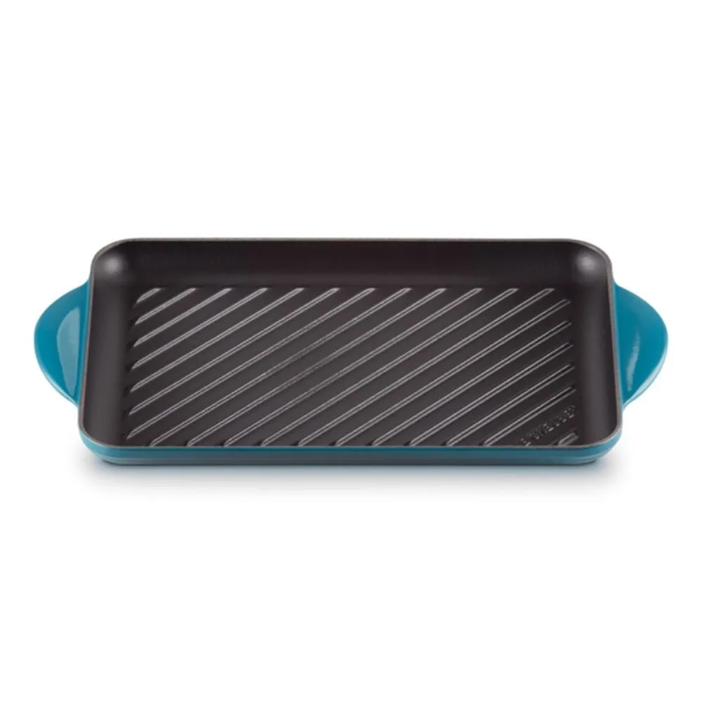 Le Creuset Tradition cast iron rectangular grill 32x22 cm.