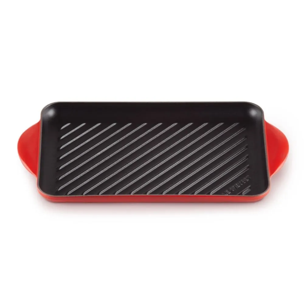 Le Creuset Tradition cast iron rectangular grill 32x22 cm.