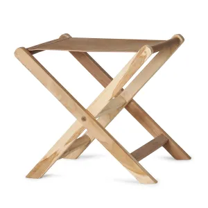Leather Folding Stool Chocolate