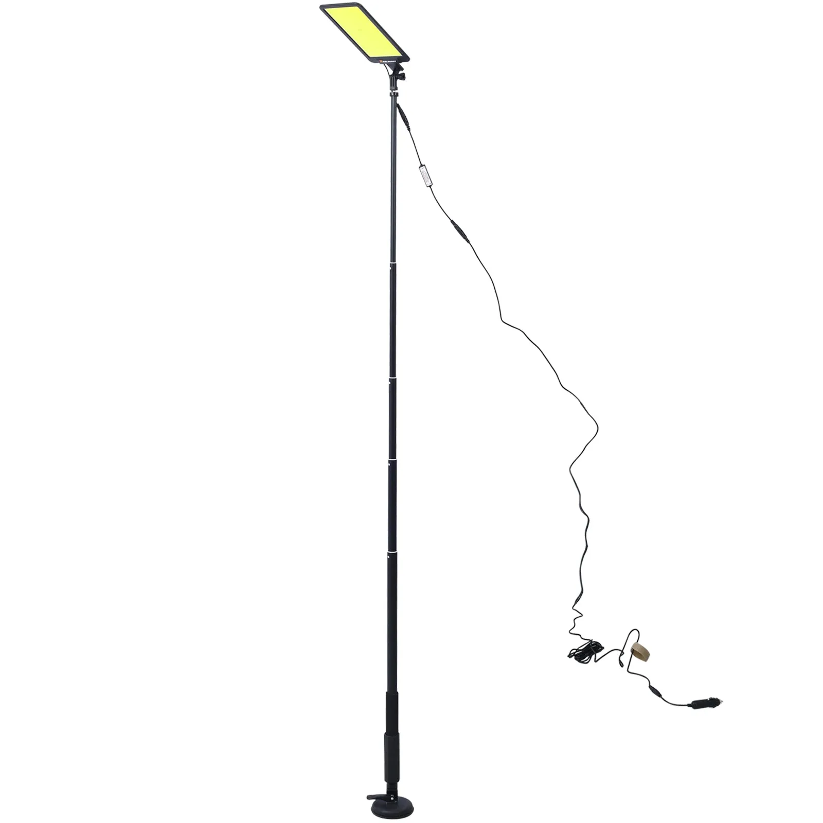 Led Camping Light, 12V 10000 Lumen Super Bright Portable Outdoor Lights with Telescoping Pole Suction Cup Magnetic Base, Flood Lamp for Outdoors Camp, Fishing, Picnic, BBQ, Power Failure