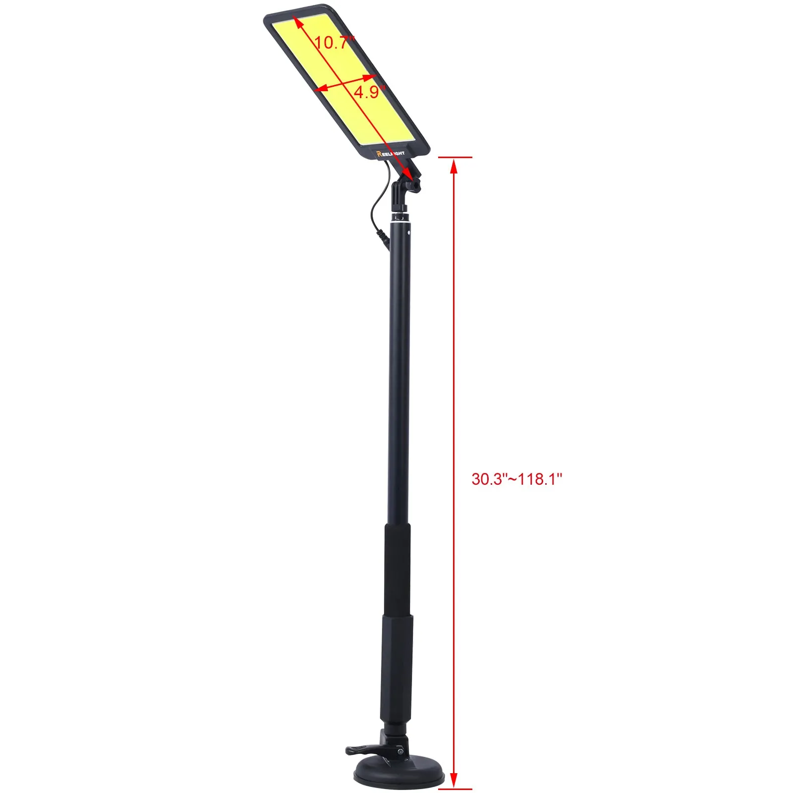 Led Camping Light, 12V 10000 Lumen Super Bright Portable Outdoor Lights with Telescoping Pole Suction Cup Magnetic Base, Flood Lamp for Outdoors Camp, Fishing, Picnic, BBQ, Power Failure