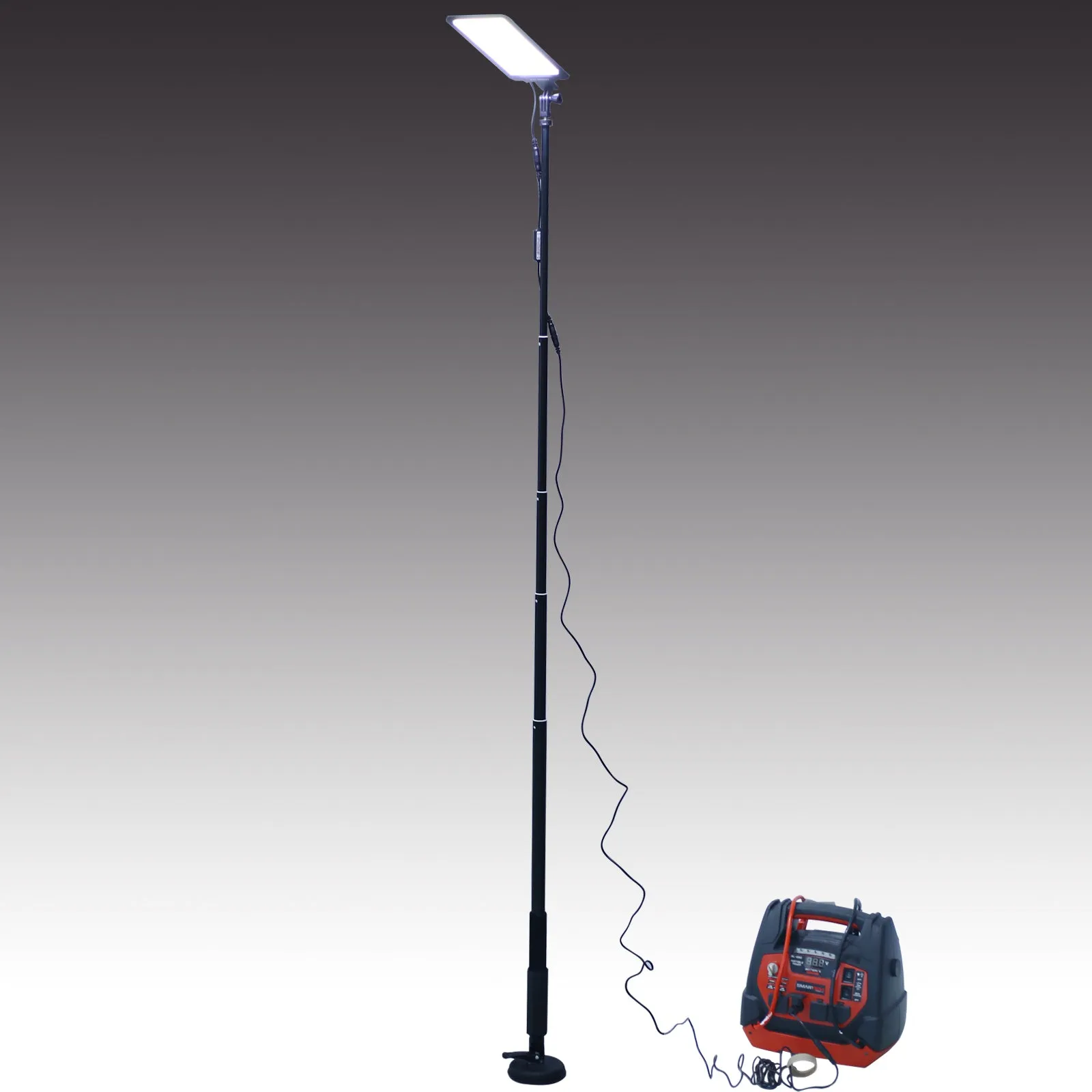 Led Camping Light, 12V 10000 Lumen Super Bright Portable Outdoor Lights with Telescoping Pole Suction Cup Magnetic Base, Flood Lamp for Outdoors Camp, Fishing, Picnic, BBQ, Power Failure