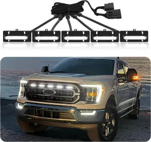 LED Grill Light Only for 2021 2022 2023 F150 XL XLT OEM Grille with Original LED Headlights,White Raptor Lights