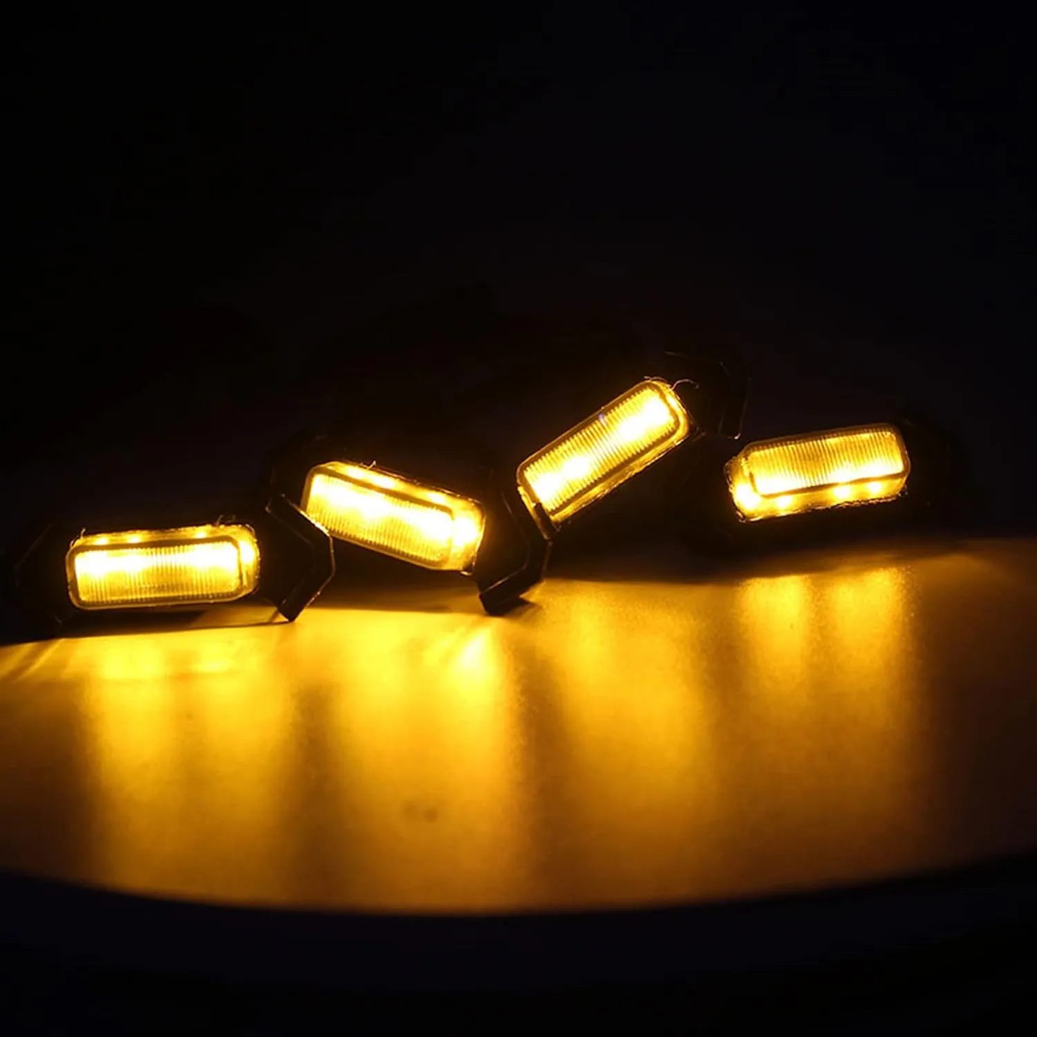 LED Grill Lights for 2016-2019 Aftermarket Toyota Tacoma TRD PRO Grille with Harness & Fuse(Amber light with black housing)