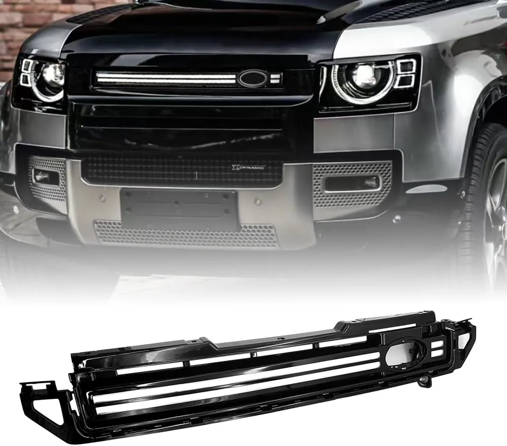 LED Grille Lights for 2020-2025 Land Rover Defender 90 110 130 Front Grill Trim Strips Light with Start Up Animation DRL Lighting Replacement Accessories (White)