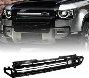 LED Grille Lights for 2020-2025 Land Rover Defender 90 110 130 Front Grill Trim Strips Light with Start Up Animation DRL Lighting Replacement Accessories (White)