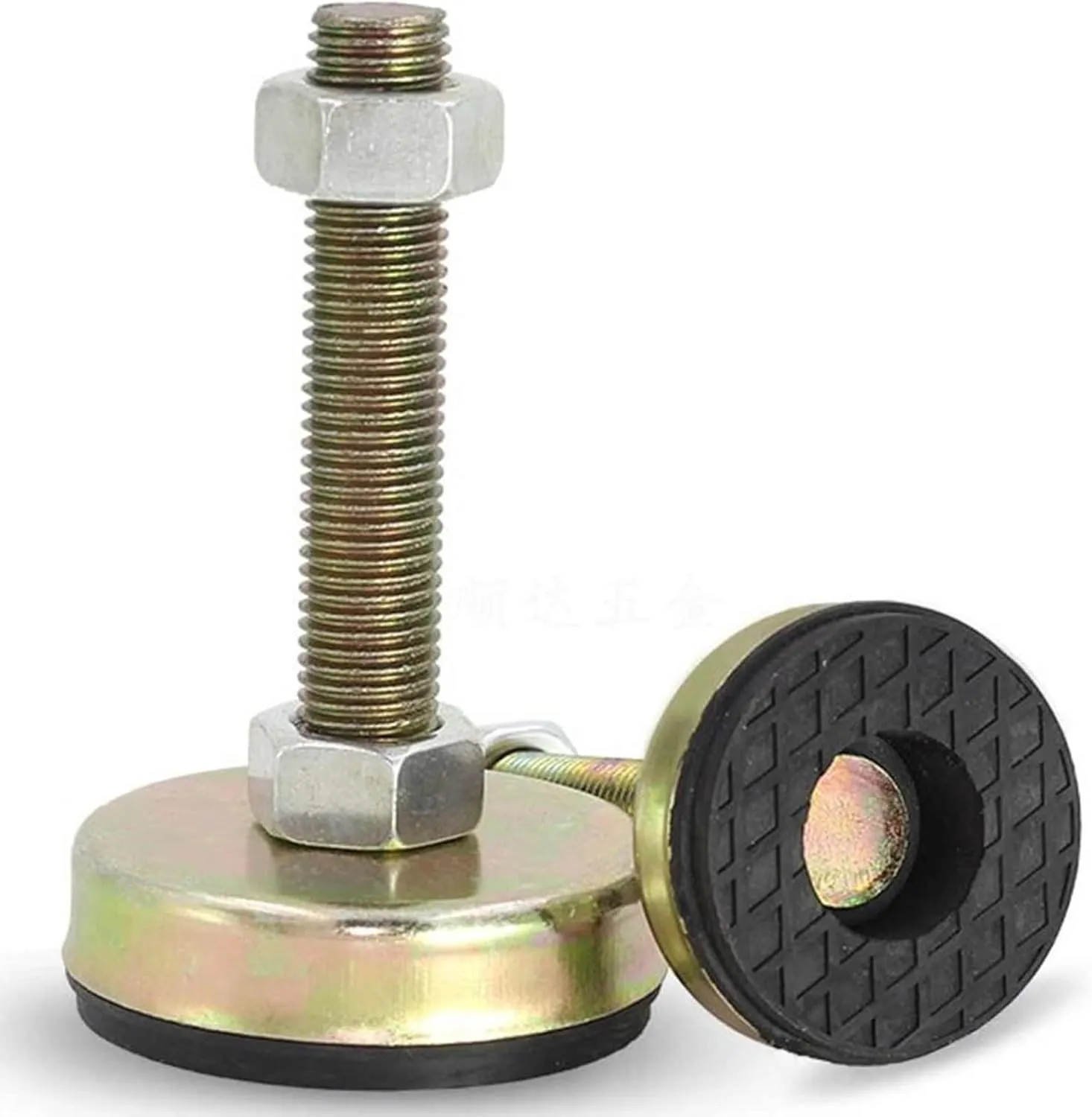 Leveling Feet ，Adjustable Threaded Pole Leveling Foot， 4Pcs Heavy Duty Furniture Leveling Feet, Adjustable Non-slip Shock-absorbing Rubber Bottom Foot Cups, Suitable for Desks, Sofas, Workbenches, Etc