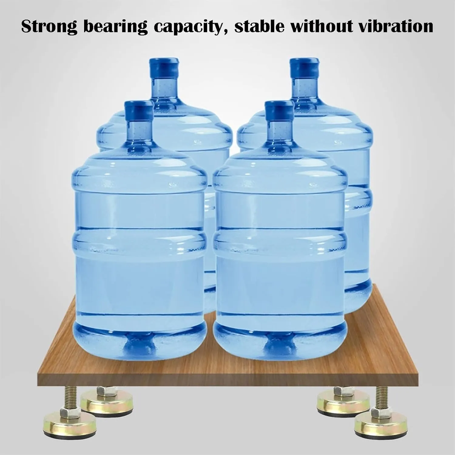 Leveling Feet ，Adjustable Threaded Pole Leveling Foot， 4Pcs Heavy Duty Furniture Leveling Feet, Adjustable Non-slip Shock-absorbing Rubber Bottom Foot Cups, Suitable for Desks, Sofas, Workbenches, Etc