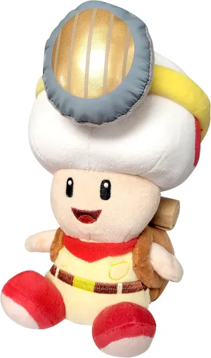Little Buddy 1408 Super Mario Bros. Captain Toad Sitting Pose Plush, 6.5"