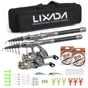 LIXDA Fishing Pole Combo Set (2pcs   gear)