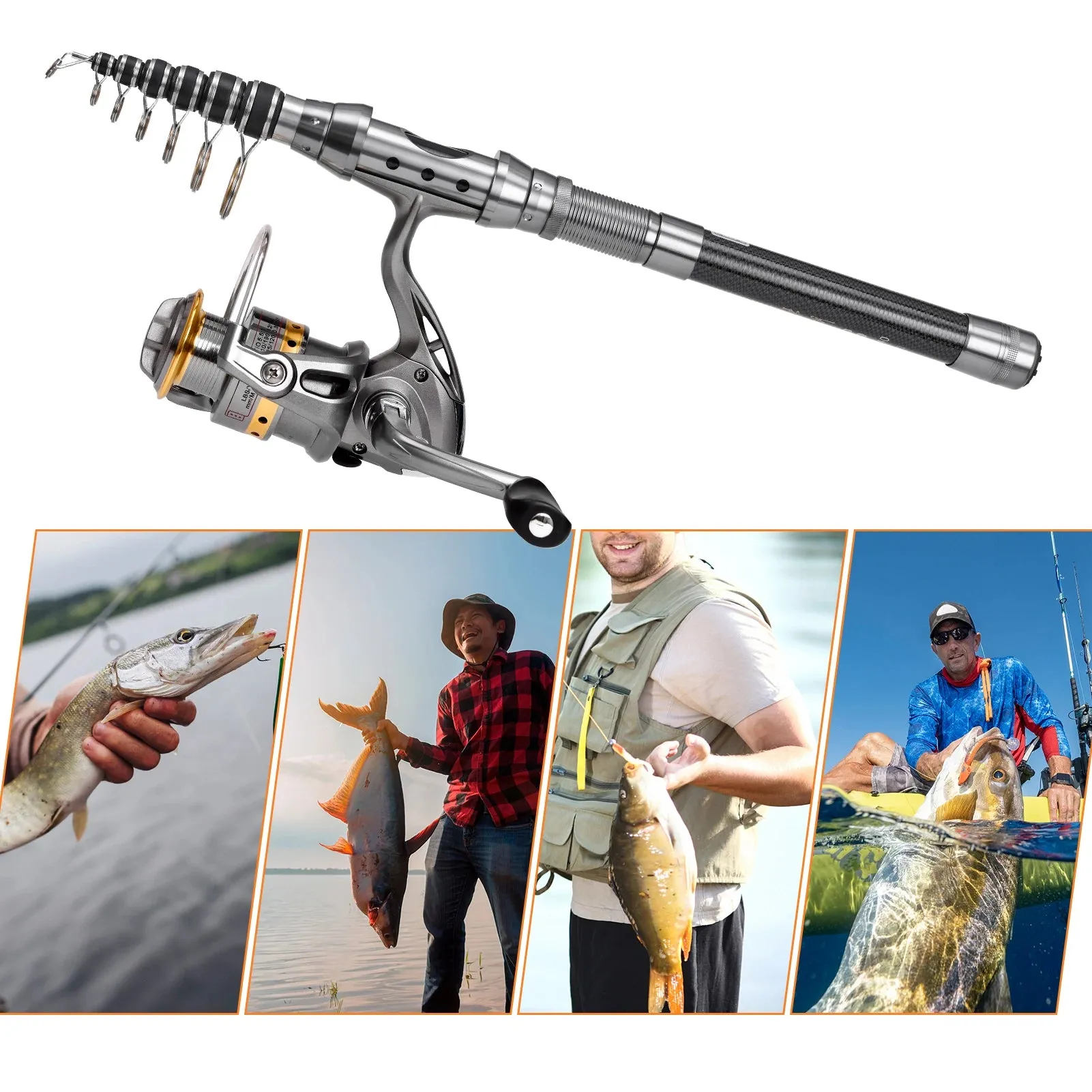 LIXDA Fishing Pole Combo Set (2pcs   gear)