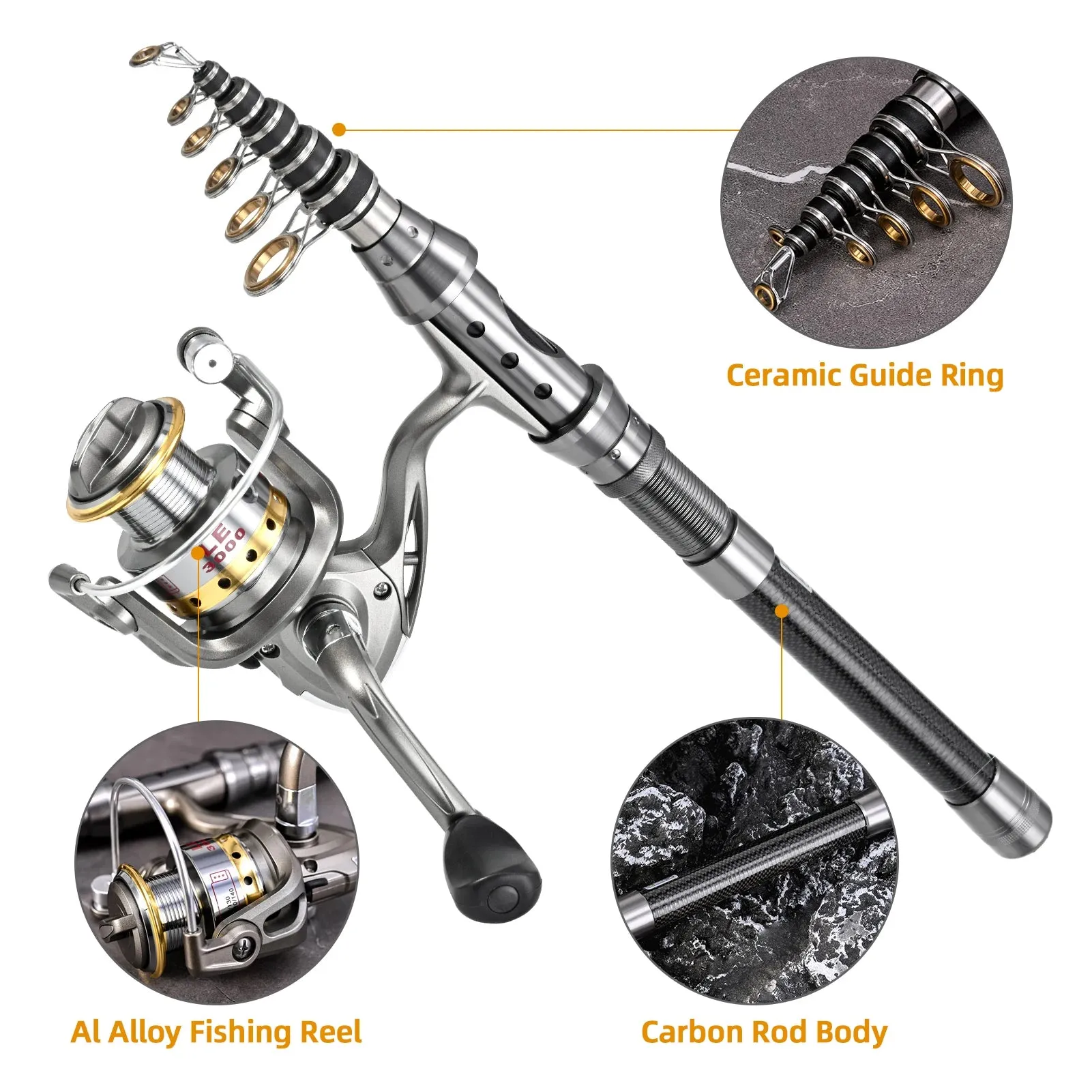 LIXDA Fishing Pole Combo Set (2pcs   gear)