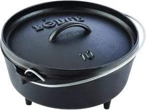 Lodge L10CO3 Cast Iron Camp Dutch Oven, 4-Quart