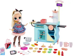 L.O.L. Surprise! OMG to-Go Diner Playset with 45  Surprises- Miss Sundae Exclusive Fashion Doll with Color Change Features Including Accessories, Holiday Toy , Great Gift for Kids Ages 4 5 6  Years