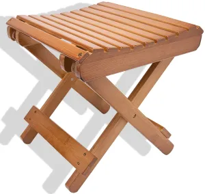 LOYPP Folding Bamboo Stool for Shower, Leg Shaving and Foot Rest, Natural Bamboo Folding Stool, Folding Bamboo Shower Seat, Fully Assembled, 12 Inch High