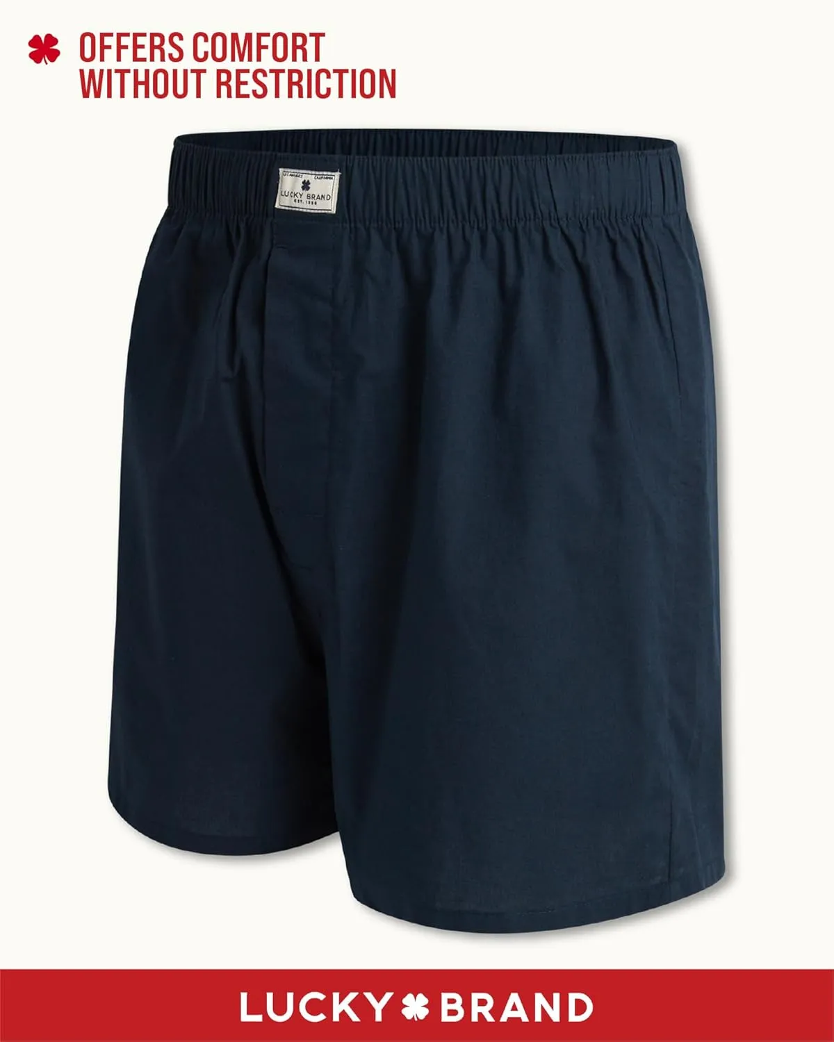 Lucky Brand Men's Boxer Shorts – 3 Pack Woven Boxers for Men With Functional Fly - Lightweight Men's Underwear Boxers (S-XL)