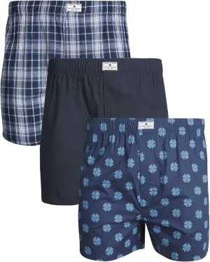Lucky Brand Men's Boxer Shorts – 3 Pack Woven Boxers for Men With Functional Fly - Lightweight Men's Underwear Boxers (S-XL)
