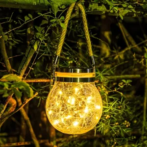 Luminara – Solar Glass Crackled Garden Light