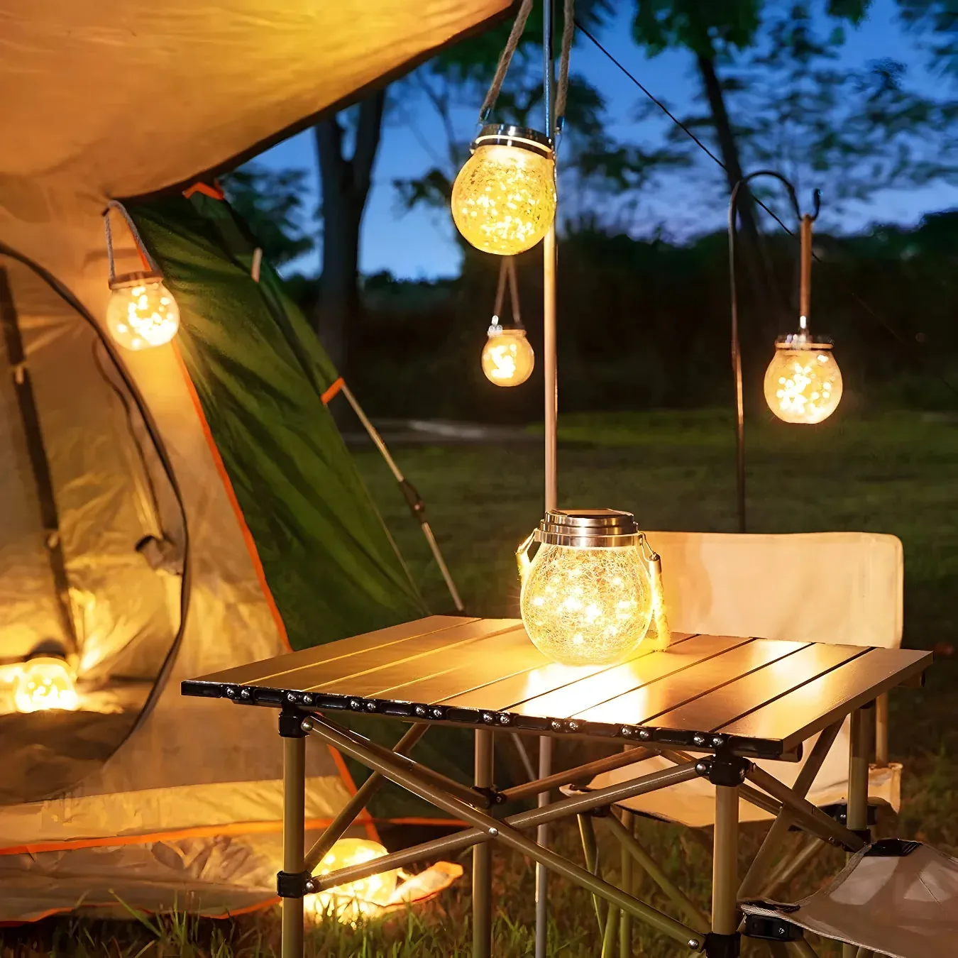 Luminara – Solar Glass Crackled Garden Light