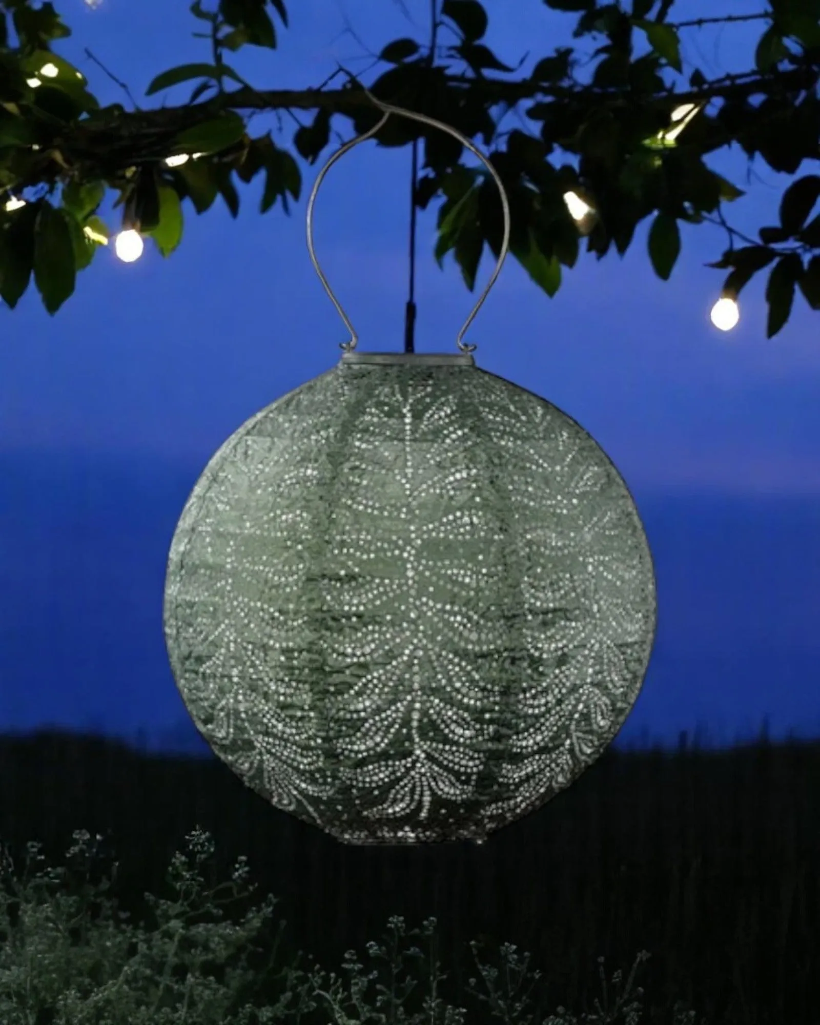 Lumiz Outdoor LED Solar Lantern - Round 30cm