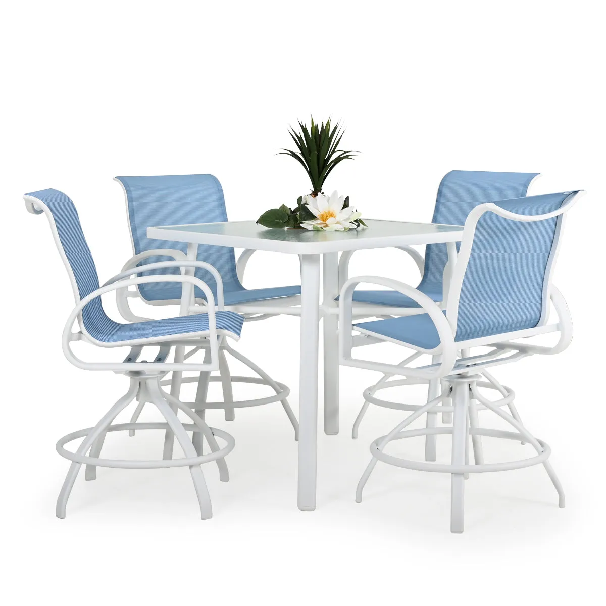 Madeira Outdoor Sling Swivel Counter Stool