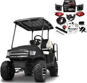 MADJAX Alpha Body Kit for Club Car Precedent, Tempo, and Onward Golf Cart | Body Kit with Ultimate Plus Light Kit | Off-Road Style (Black)
