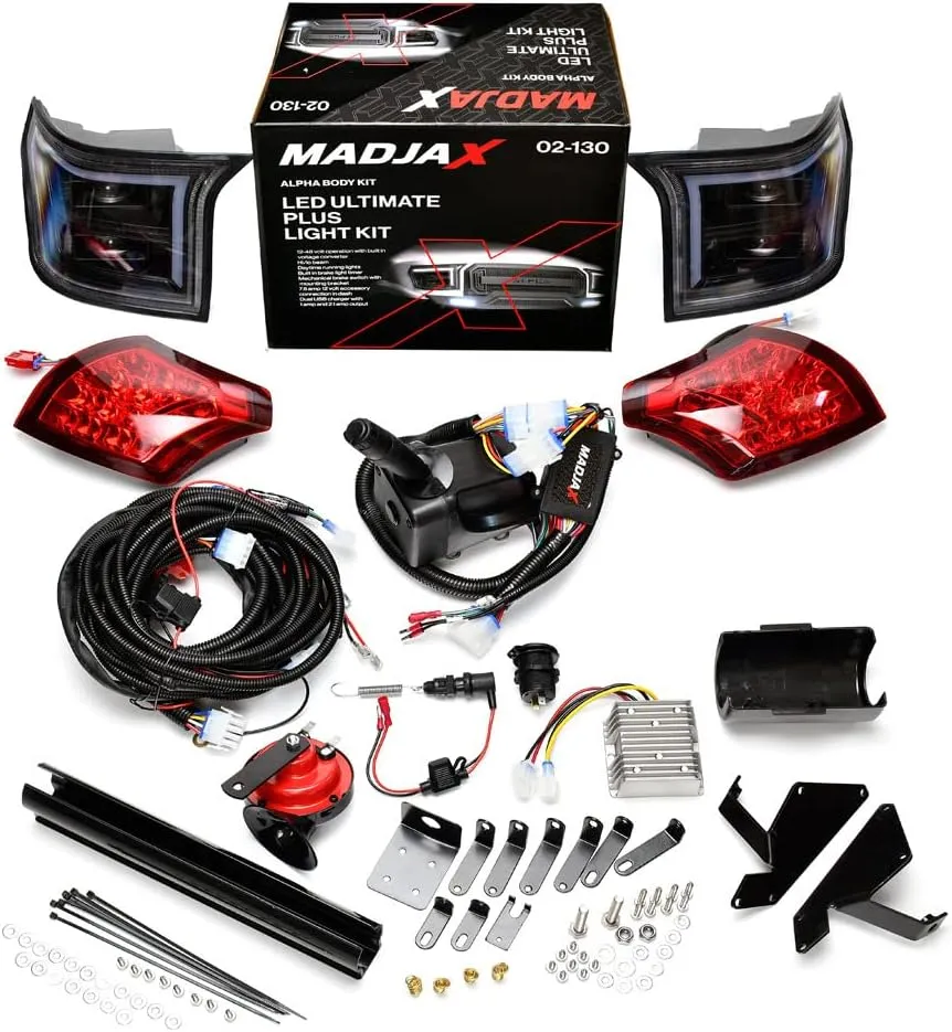 MadJax Club Car Precedent Alpha Street Style Body Kit in Black (Fits 2004-Up)