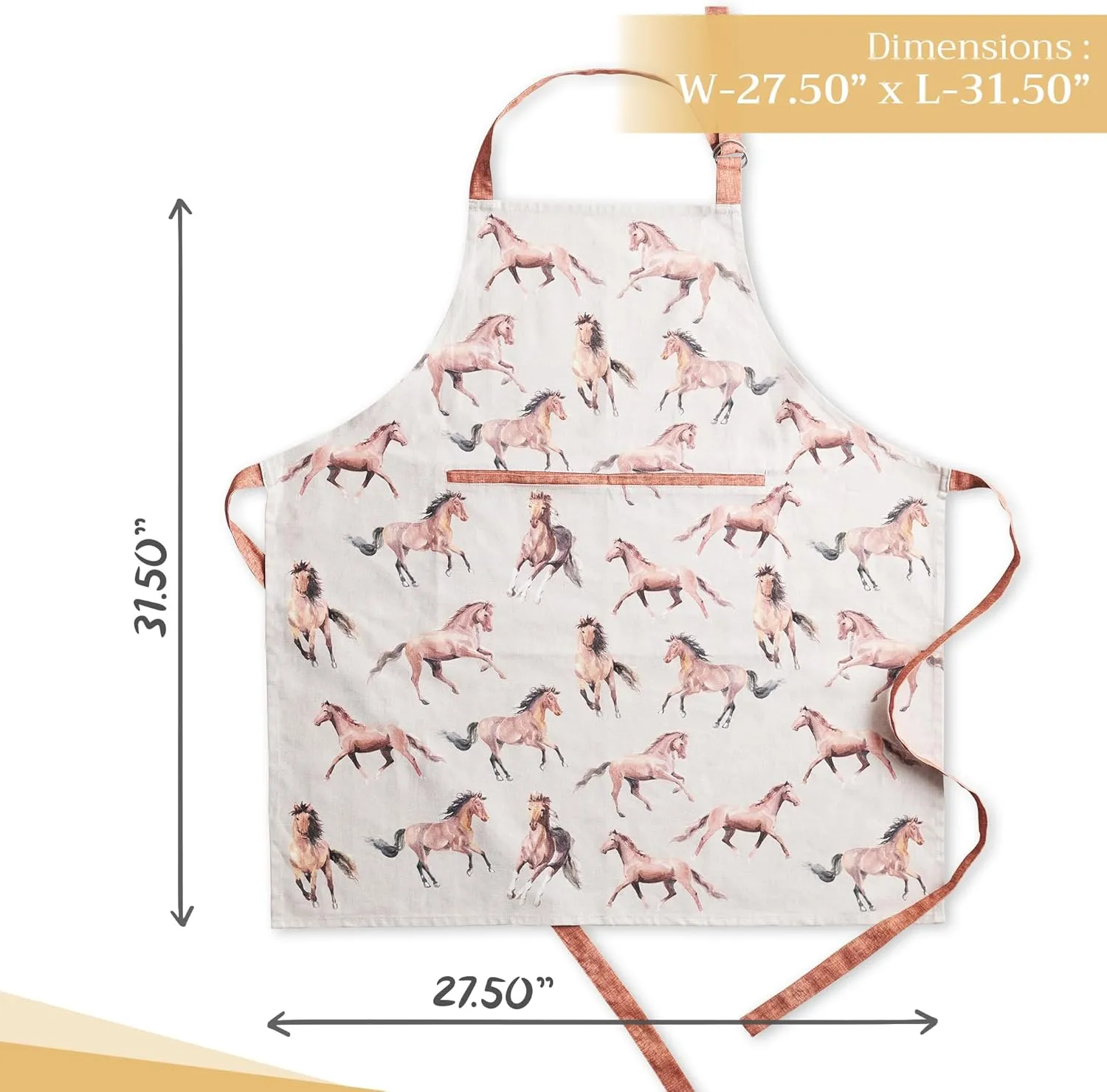Maison d'Hermine 100% Cotton Apron for women with Pocket Kitchen Chef Apron for Men Gifts for Mothers day Cooking Baking
